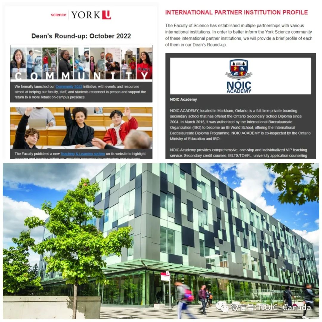 Announcement: NOIC as the global partner from Dean’s Round-up in the school of science at York University. Admission officers from University of Windsor and Simon Fraser University visited NOIC.
